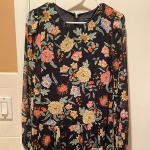 Timmy Hilfiger floral dress with sheer sleeves